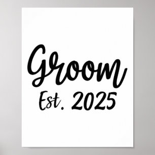 Affiche Groom Est. Groupe d'engagement Mariage masculin 20