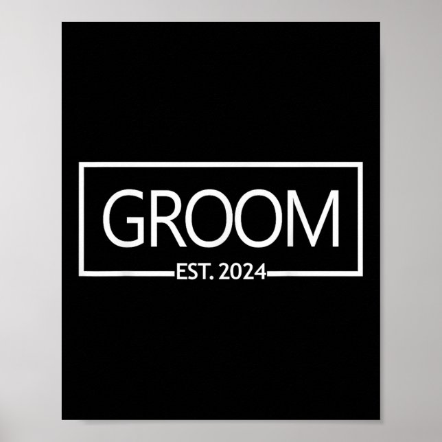 Affiche Groom Est. Mariage 2024 Futur Mari Bachelor Party (Devant)