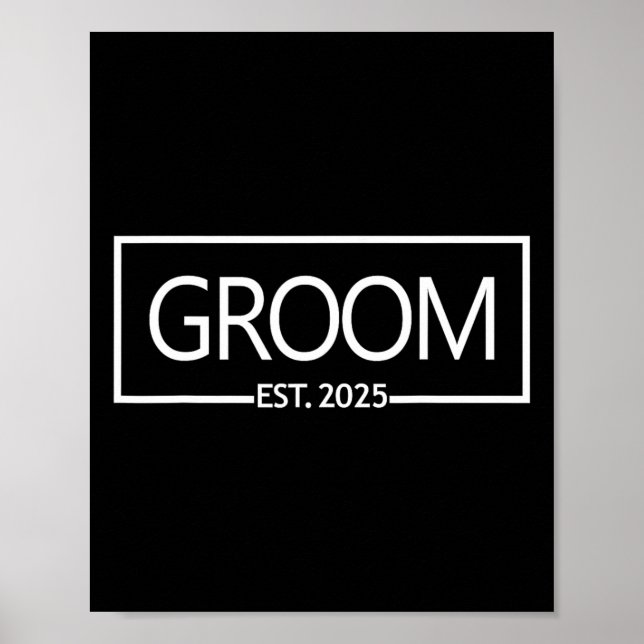 Affiche Groom Est. Marr 2025 Mariage marié juste Marr (Devant)
