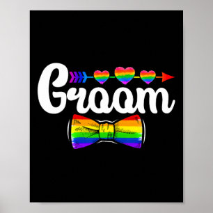 Affiche Groom Lgbt Pride Gay Bachelor Mariage L Fiançaille