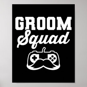 Affiche Groom Squad Bachelor Party Groomsmen Gamer