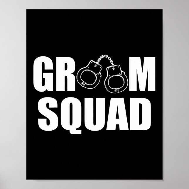 Affiche Groom Squad Groomsmen Ring Mariage Bachelor Party (Devant)