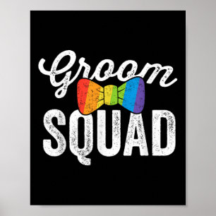 Affiche Groom Squat Chemise Lgbt Pride Mariage Gay Bachelo