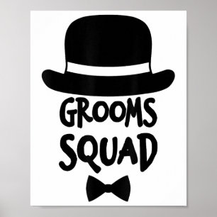 Affiche Grooms Squad Shirt White pour Bachelor Party _1