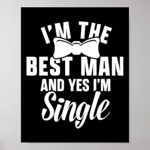 Affiche Groomsmen Groom Squat Hommes Bachelor Fournitures 