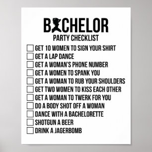Affiche Groomsmen Groom Squat Hommes Bachelor Fournitures