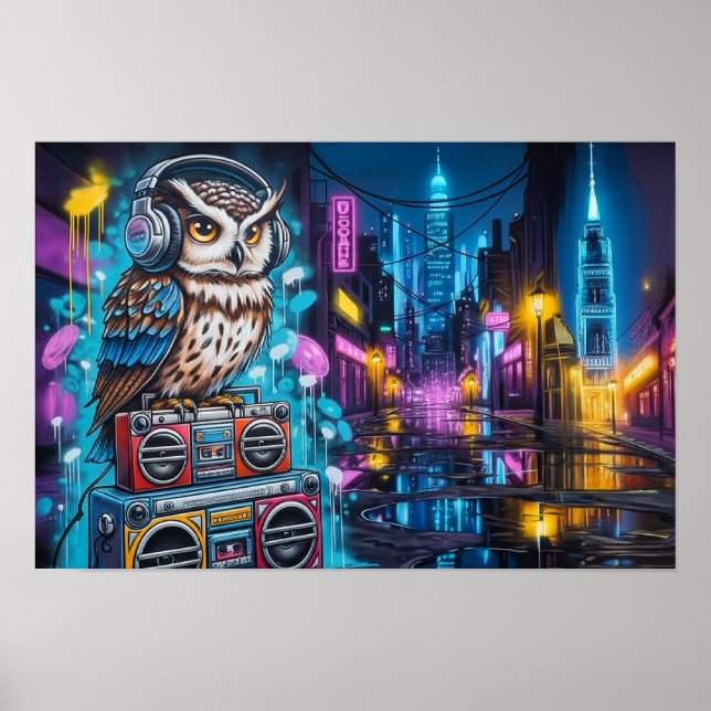 Affiche Groove de Hibou Graffiti (Devant)
