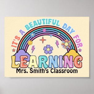 Affiche Groovy C'est Une Belle Journée Pour Apprendre Ense