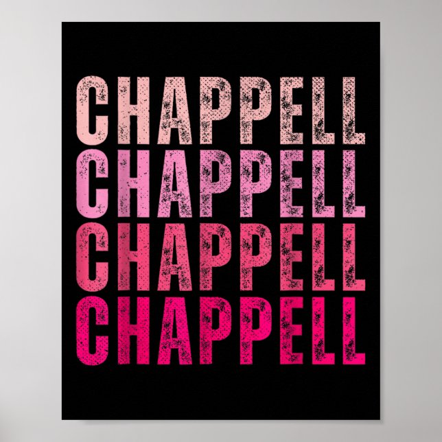 Affiche Groovy Chappell First Name D Chappell Tees Meme  (Devant)