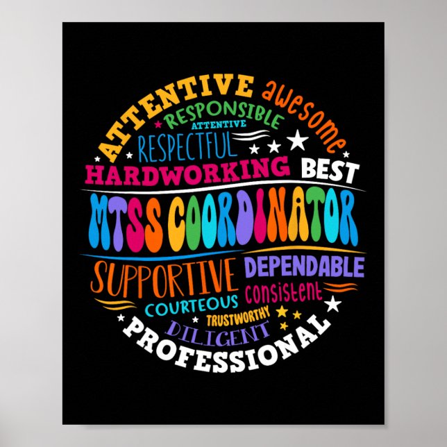 Affiche Groovy Coordonnateur Mtss Conseiller Scolaire Écol (Devant)