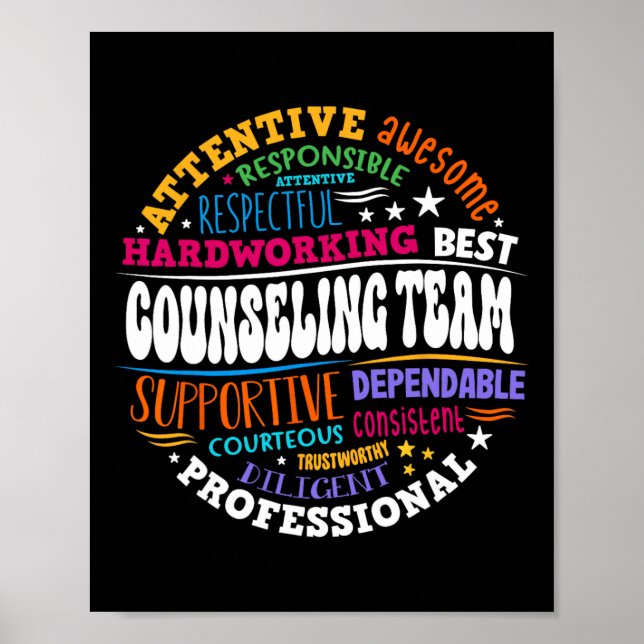 Affiche Groovy Counseling Team Appreciation Back To School (Devant)