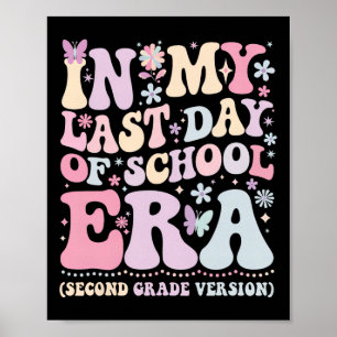 Affiche Groovy de mon dernier jour d'école à l'époque de l