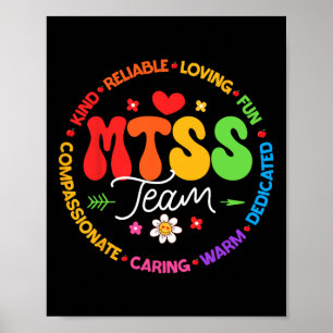 Affiche Groovy Équipe Mtss Coach Conseiller Scolaire Psych