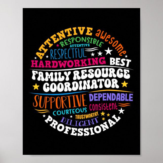 Affiche Groovy Family Resource Coordinator Appreciation  (Devant)