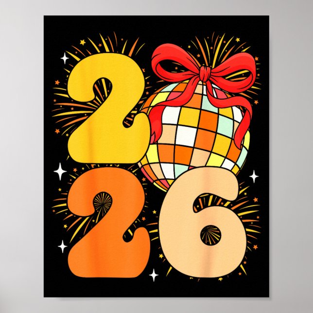 Affiche Groovy Happy New Year 2026 New Years Eve Party Men (Devant)