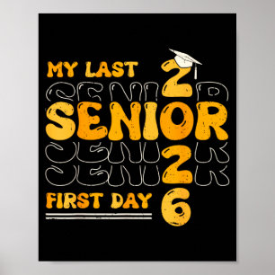 Affiche Groovy Mon Dernier Premier Jour De Classe De 2026 