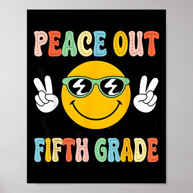 Affiche Groovy Peace Out 5e cinquième année de remise des  (Devant)