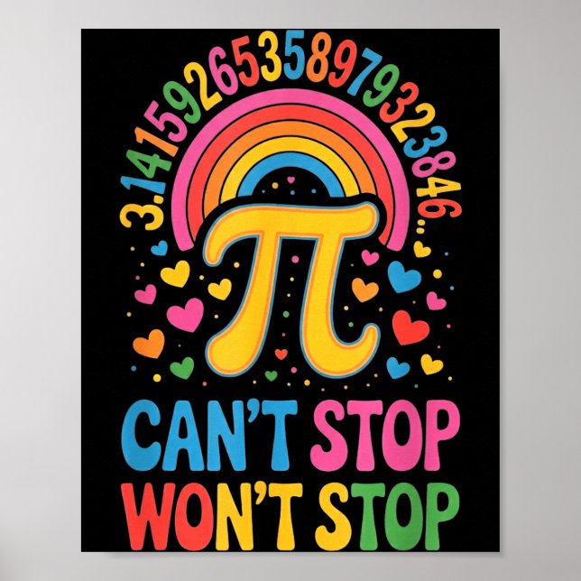 Affiche Groovy Retro Happy Pi Day Graphic Math Teacher Sci (Devant)