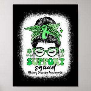 Affiche Groovy Support Squad Chignon Dérangé Maladie Rénal