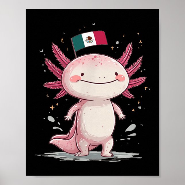Affiche Gros Costume Axolotl souriant (Devant)