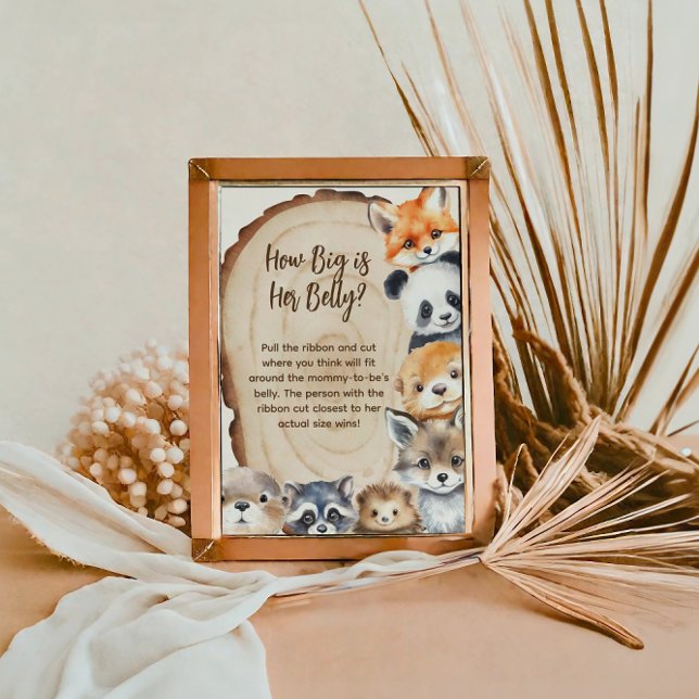 Affiche Gros est son ventre Woodland Animal Jeu (Créateur téléchargé)