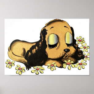Affiche gros oeil dormir Chien Chien Chien Chien Chien Chi