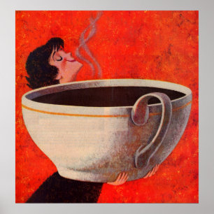 Affiche gros papier à café