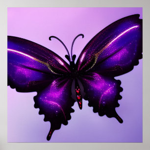 Affiche Gros Papillon pourpre