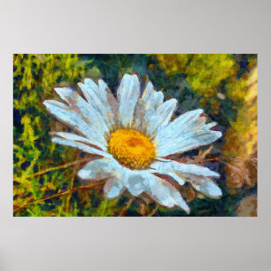 Affiche Gros plan artistique d'une fleur marguerite