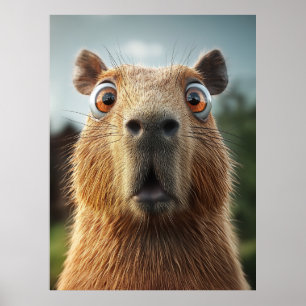 Affiche Gros plan Capybara