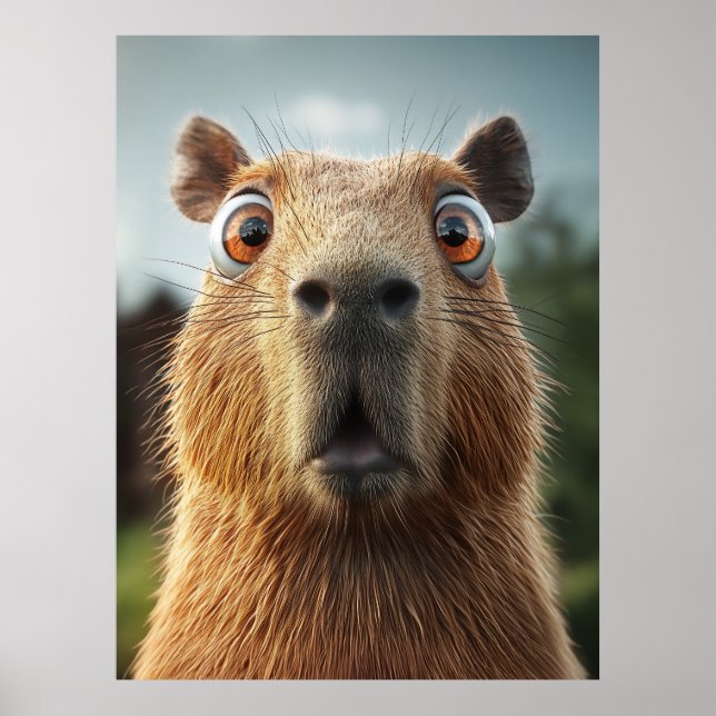 Affiche Gros plan Capybara (Devant)
