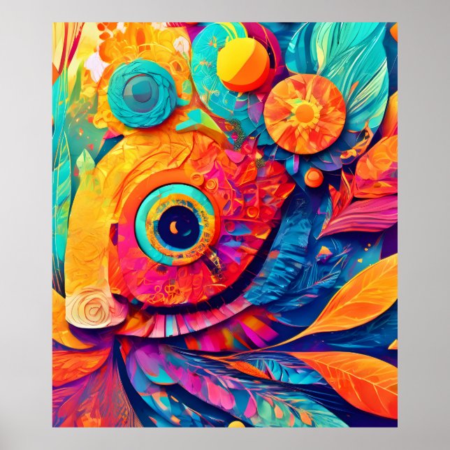 Affiche Gros plan De La Feuille En Forme D'Oeil (Devant)