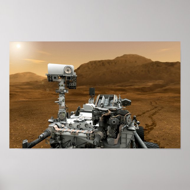 Affiche Gros plan de Mars Curiosity (Devant)
