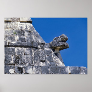 Affiche Gros plan de pierres faisant un Mayan antique