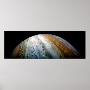 Affiche Gros plan de Planet Jupiter du Juno flyby (2017)