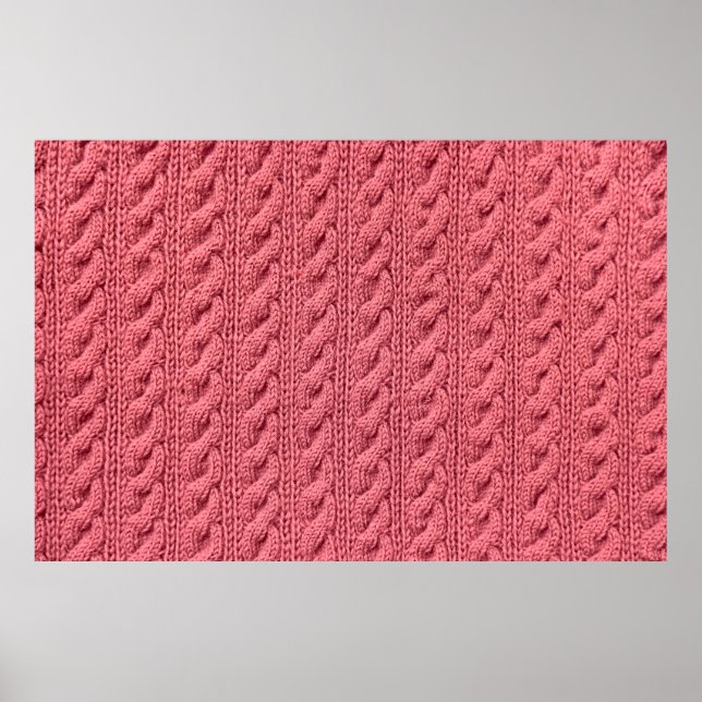 Affiche Gros plan du motif de la texture du pull. (Devant)