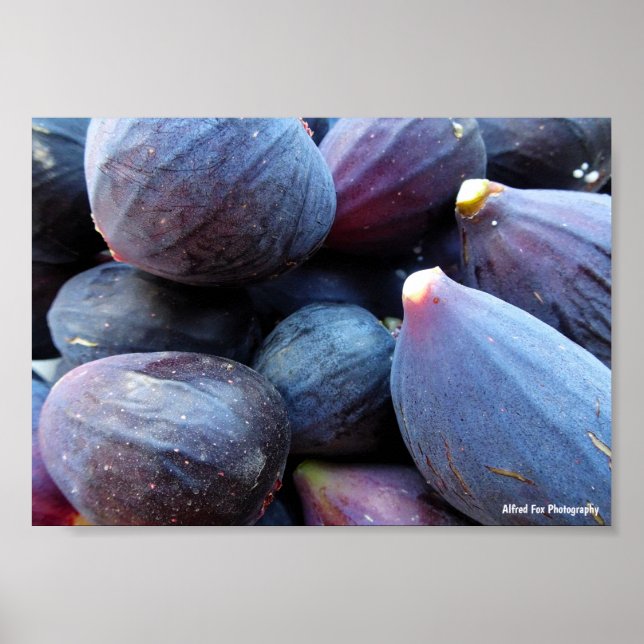 Affiche Gros plan sur le fruit de figue violette (Devant)
