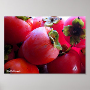 Affiche Gros plan sur le fruit du kaki