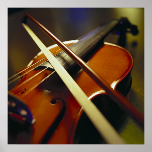 Affiche Gros plan sur le violon et la gorge 1 (Devant)