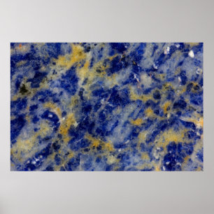 Affiche Gros plan sur une sodalite bleue
