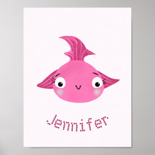 Affiche Gros poisson rose