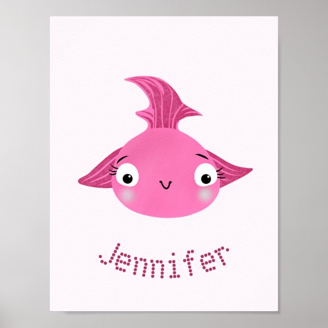 Affiche Gros poisson rose (Devant)
