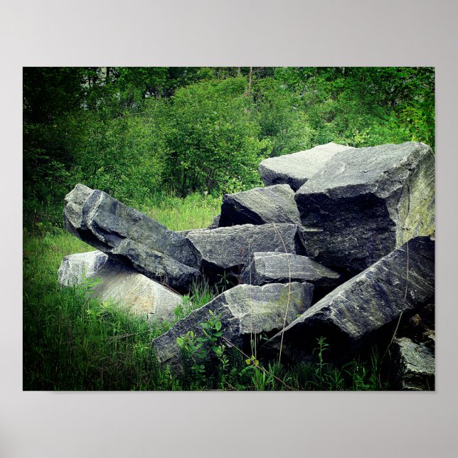 Affiche Gros rochers de granit Nature  (Devant)