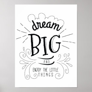 Affiche Gros titre de rêve de motivation Imprimer