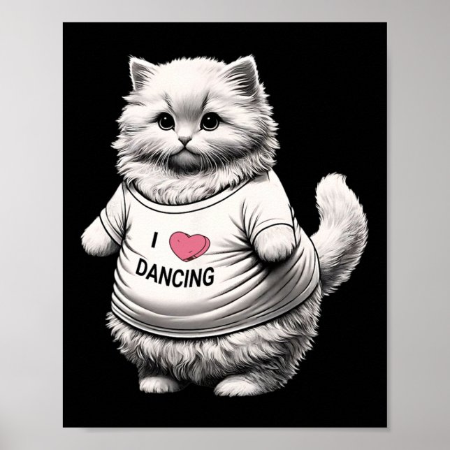 Affiche Gros Ventre Cute Gros Chat Art Design Gros Kitten  (Devant)
