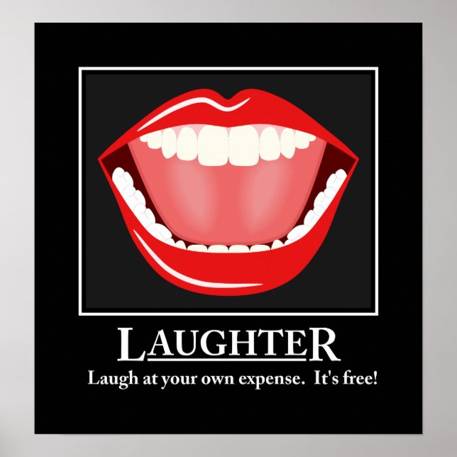 Affiche Grosse Bouche Drôle Humour rire Motivationnel Post (Devant)