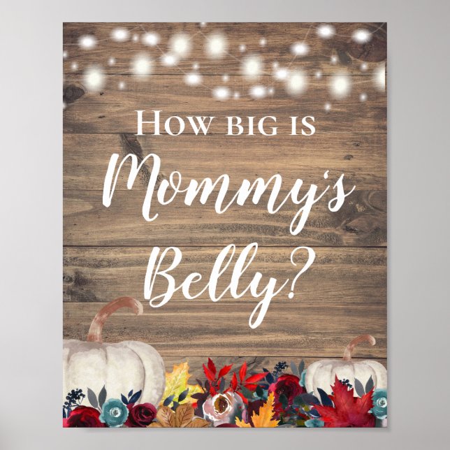 Affiche Grosse est le ventre de maman Rustic Citrouille do (Devant)
