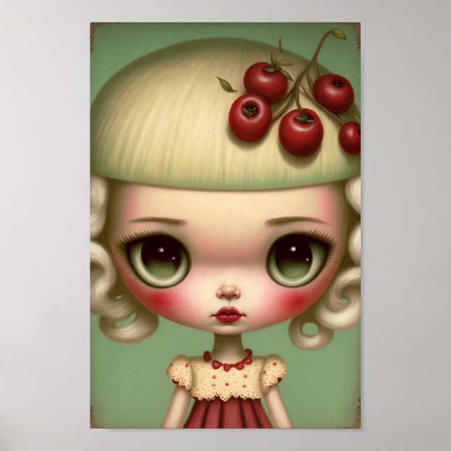 Affiche Grosse fille à tarte aux cerises sucrées (Devant)