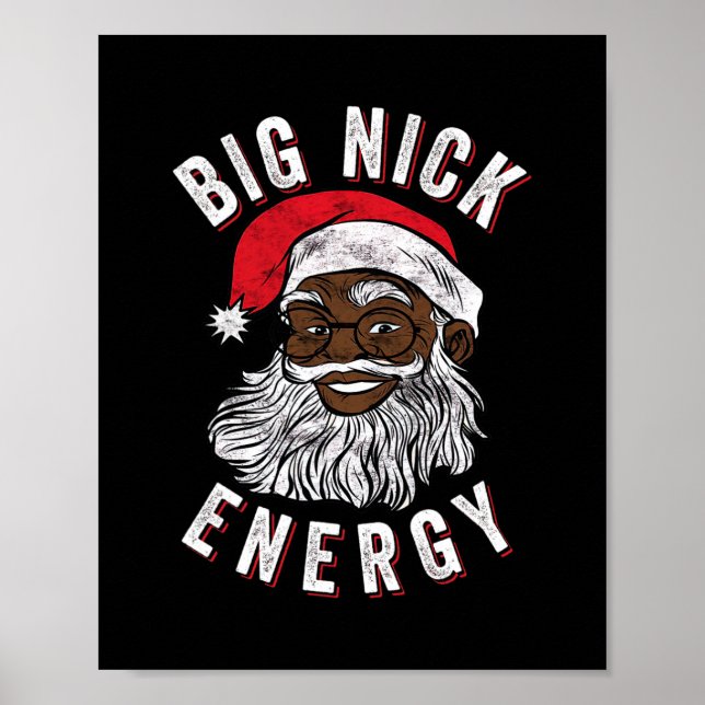 Affiche grosse nick énergie african américain père Noël no (Devant)