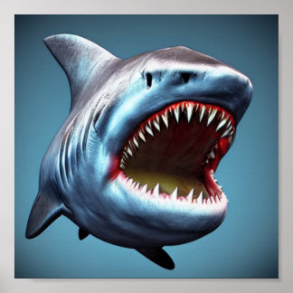 Affiche Grosses mâchoires comme requin